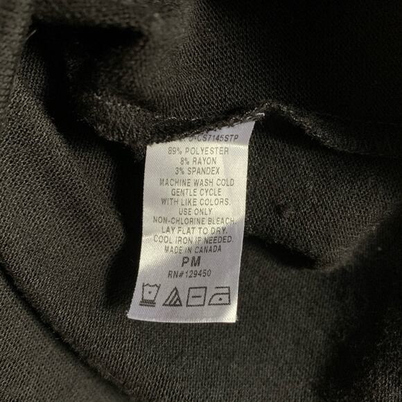 COMO VINTAGE / black lace cold shoulder top / MP - Picture 5 of 6